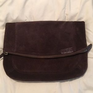 Ralph Lauren Rugby leather suede clutch
